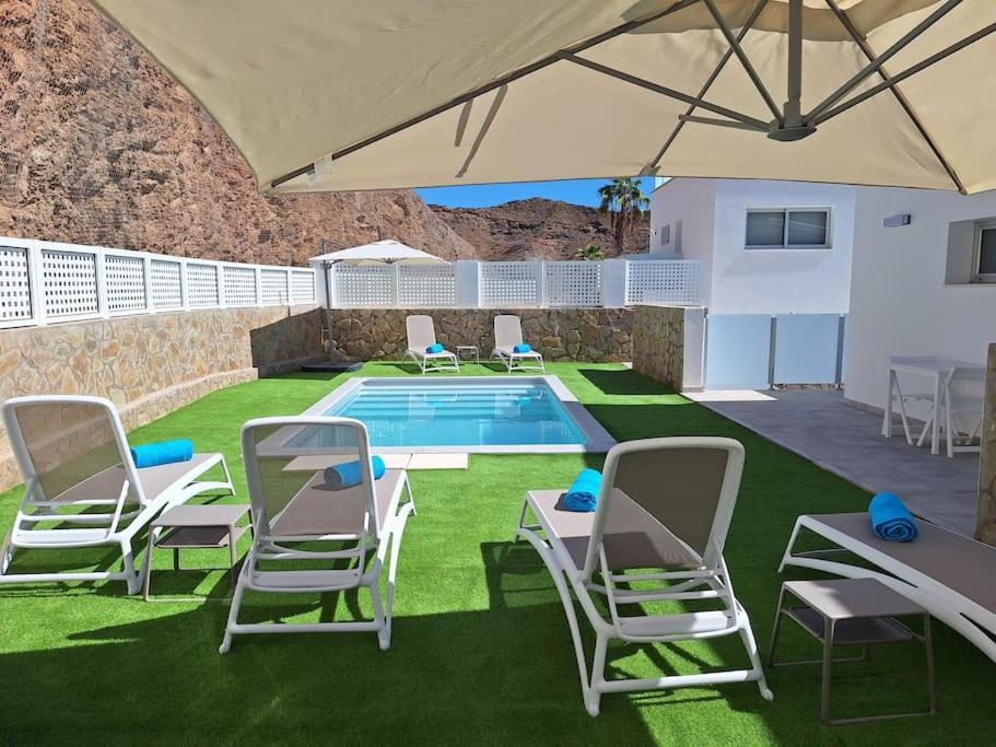 Malibu Mogan Secret Pool Villa - Piscina Privada Y Climatizada - Exclusive Heated Pool 拉普拉亚蒂陶洛 外观 照片